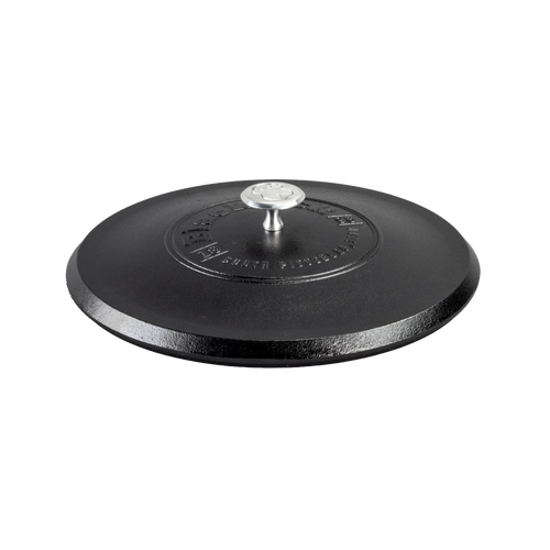 Lightweight cast iron lid with a triple-seasoned surface and stainless steel knob, designed to lock in moisture for flavorful cooking, featured in Kitchen & Food, Cookware, Cast Iron, USA Made, and Best Sellers collections.