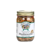 Glass jar of handcrafted marinated mushrooms with onions, red peppers, and spices, made in USA, featured in Kitchen & Food, Snacks and Sweets, Pantry, and Best Sellers collections.