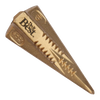 Four-sided diamond-shaped wood splitting wedge with a pointed end and serrated grooves designed for easier firewood splitting, featured in Farm, Garden & Tool and Knives & Axes collections.
