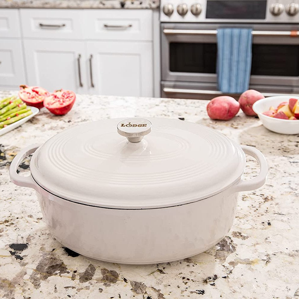 Lodge Enameled Cast Iron 7 Qt Oval Dutch Oven