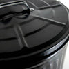 Handcrafted black painted steel ash pail lid with strong metal bail handle, designed for secure lifting and ash removal, featured in Stoves, Hearth Accessories, Best Sellers, and Promo Eligible collections.