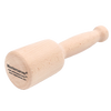 Handcrafted natural hardwood mallet with a bell-shaped head and smooth turned handle, designed for comfort and precision in carving, featured in Farm, Garden & Tool collections.