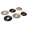 Set of six graduated nonstick steel ring molds with coiled dough for making a Norwegian ring cake, suitable for Kitchen & Food, Baking Supplies, Cookware, Pots and Pans, Best Sellers, and Promo Eligible collections.