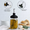 Reusable pour spout lid with tap, designed to convert regular-mouth mason jars into easy-to-refill dispensers for oils and sauces, part of Kitchen Gadgets, USA Made, and Best Sellers collections.