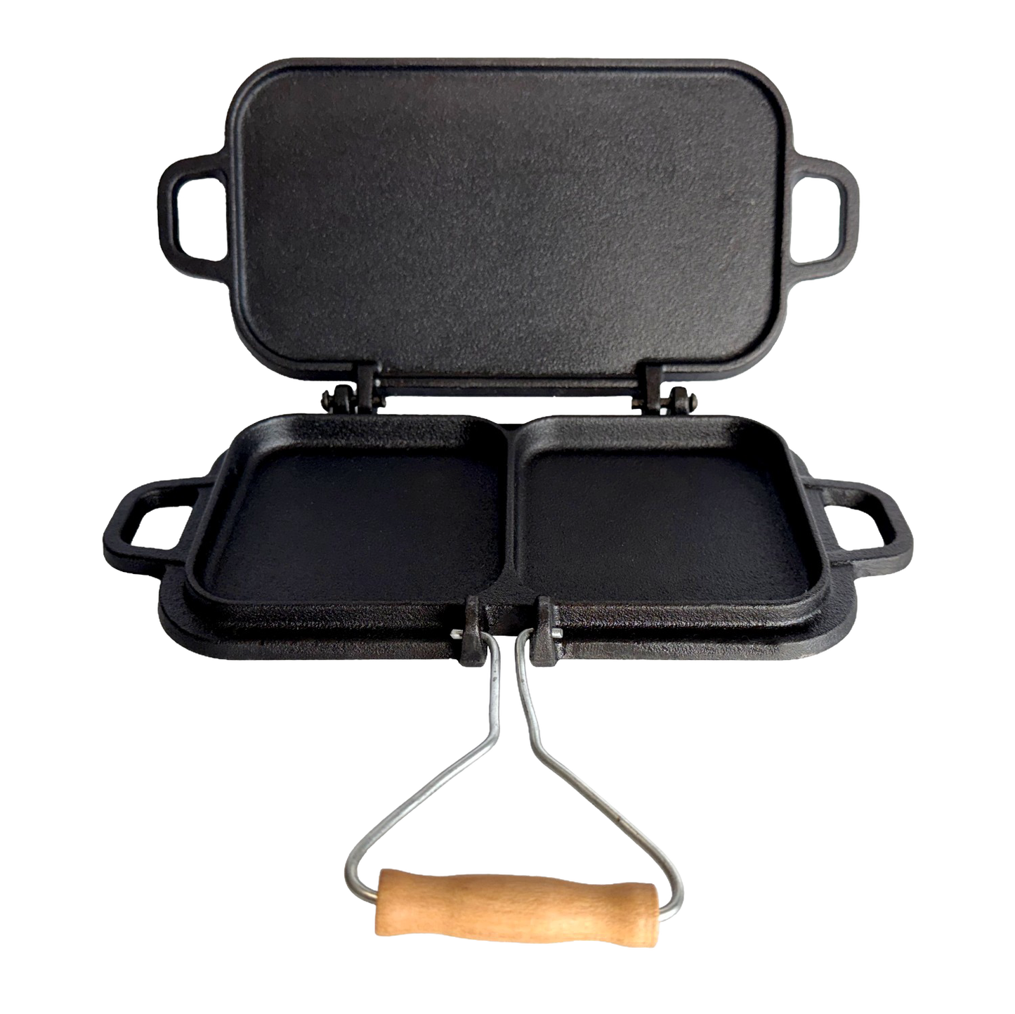 Lehman's Kitchen Compact Cast Iron Flip Griddle & Sandwich Press