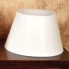 White tapered parchment lamp shade designed for a 14-inch tripod oil lamp, featured in Lamps & Lighting, Parts and Accessories, Lamp Shades, Best Sellers, and Promo Eligible collections.