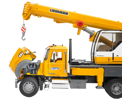 Bruder Toys MACK Granite Liebherr Crane Truck - 1:16 Scale