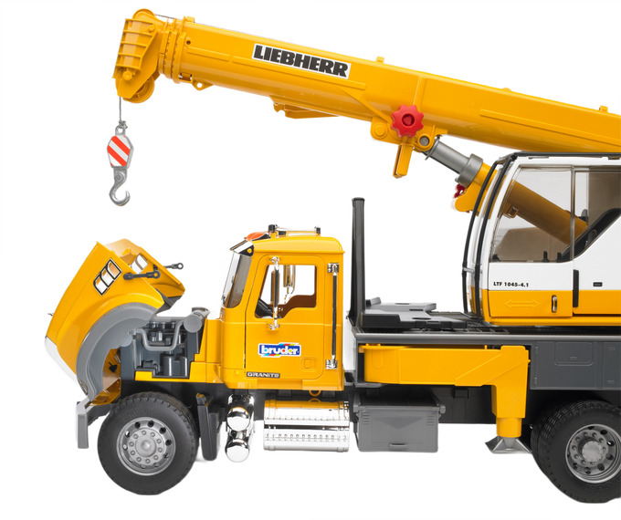 Bruder Toys MACK Granite Liebherr Crane Truck - 1:16 Scale