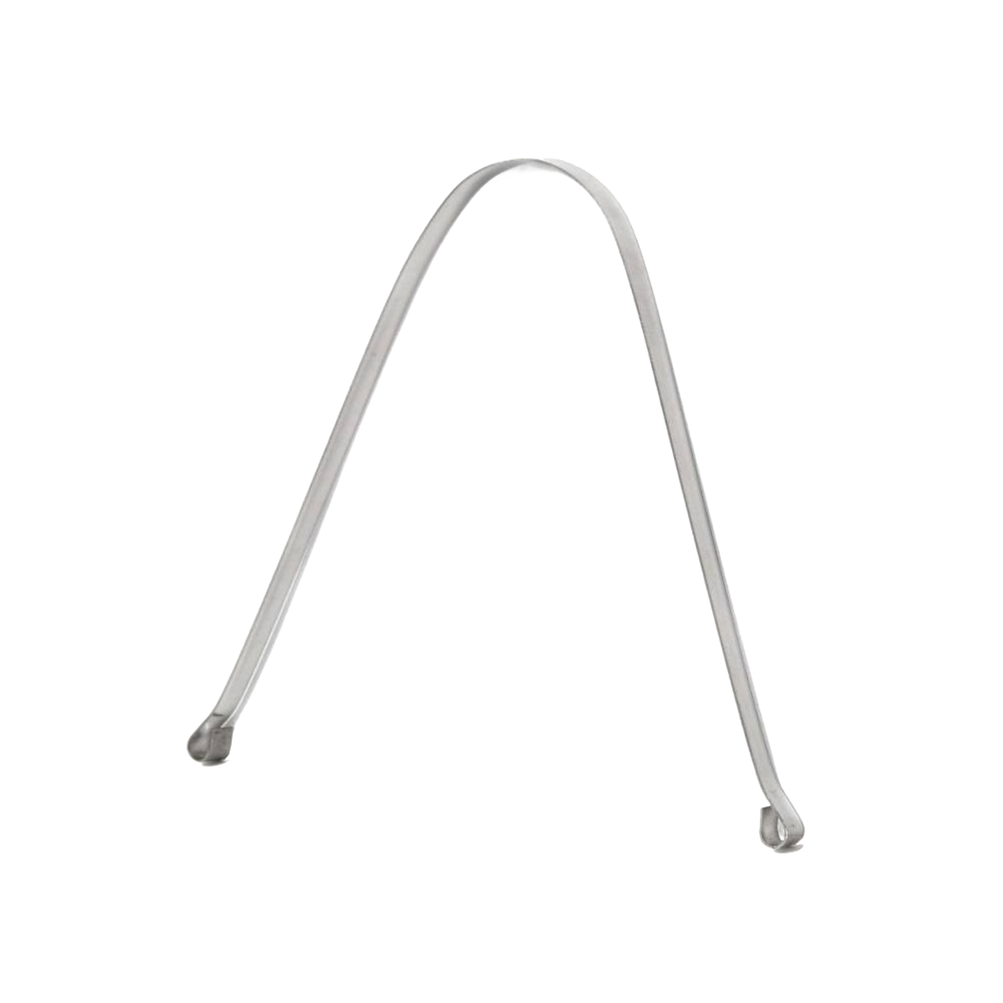 Stainless steel tongue scraper with curved design for comfortable cleaning, promoting fresh breath and hygiene, featured in Health & Wellness and Grooming and Personal Hygiene collections.