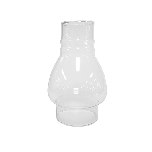Clear ribbed lamp chimney with 2-7/8 inch base, designed as a durable replacement part for lamps, featured in Lamps & Lighting, Parts and Accessories, and Chimneys and Globes collections.