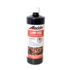 Black bottle of clear lamp fuel with a red and white label emphasizing no kerosene odor, designed for Aladdin lamps with high light output, part of Lamps & Lighting and Lamp and Lantern Fuel collections.