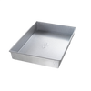 Durable aluminized steel rectangular baking pan with seamless construction for even cooking, designed in USA, ideal for kitchens, baking supplies, cookware, and pots and pans collections.