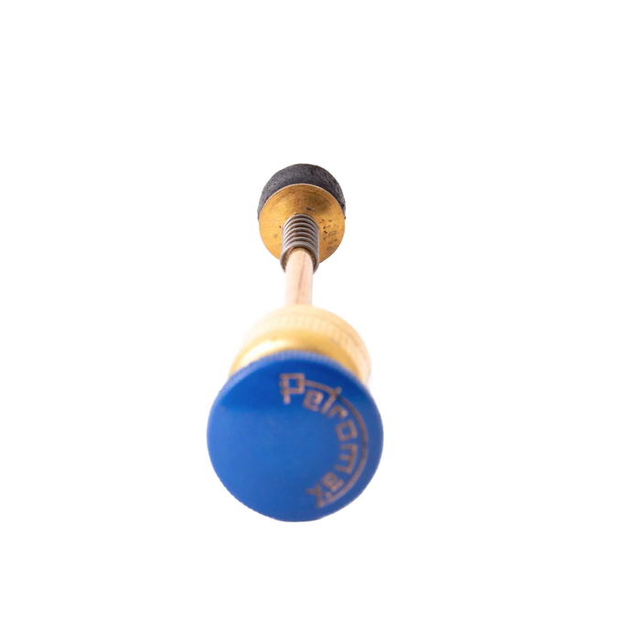 Blue knob petromax pump with brass and chrome components, designed for use with lamps, featured in Lamps & Lighting, Parts and Accessories, Other Parts, and Best Sellers collections.