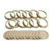 Set of twelve wide-mouth canning jar lids and bands with enhanced sealing adhesive, crafted in the USA for Kitchen & Food, Food Preservation, and Canning collections.