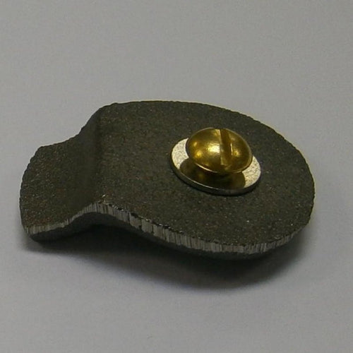 Iron check valve weight with a brass screw, designed as a replacement part for cistern water pumps, made in USA and featured in pump parts and appliances collections.
