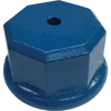 Blue octagonal metal drive cap with central hole, designed to cushion hammer blows for well points, featured in Appliances, Water Pumps, Pump Parts and Tools, Best Sellers, Promo Eligible collections.