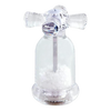 Clear acrylic salt mill designed like a vintage water faucet, containing coarse sea salt, perfect for Kitchen & Food, Dinnerware, Storage and Serving, Best Sellers, and Promo Eligible collections.