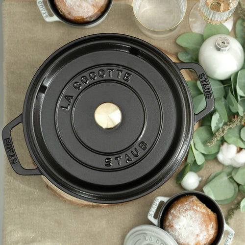 STAUB Round Cast Iron Dutch Oven – 4 Qt