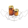 Chrome-plated steel rack designed to hold seven jars securely for food preservation, featured in Kitchen & Food, Canning Accessories, and Best Sellers collections.