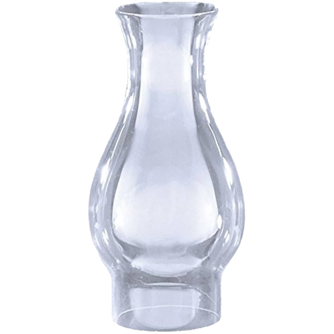 Clear glass oil lamp chimney with a flared top and 2-7/8" base, handcrafted for Lamps & Lighting, Parts and Accessories, Chimneys and Globes, Best Sellers, and Promo Eligible collections.