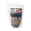 Resealable bag of handcrafted milk chocolate covered raisins, made in USA, ideal snack from Kitchen & Food, Food, Snacks and Sweets, Candy, Best Sellers, and Promo Eligible collections.