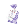 Lavender-patterned fabric sachet of Soakie-Dokie fabric soak with printed label highlighting gentle, detergent-free formula, made in USA, ideal for Home & Decor and Laundry Supplies collections.