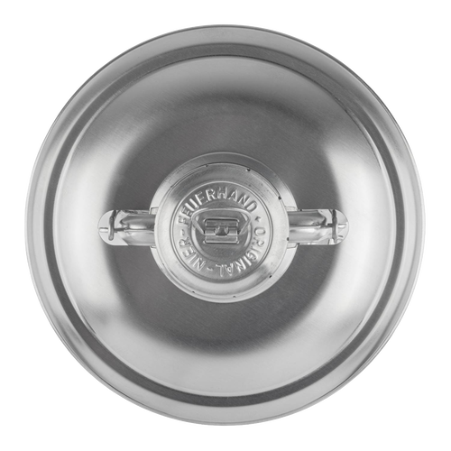 Unique handcrafted steel reflector in polished finish designed to direct lantern light downward with glare control and glass protection, ideal for Lamps & Lighting, Emergency Supplies, Oil Lamps, Best Sellers, and Promo Eligible collections.