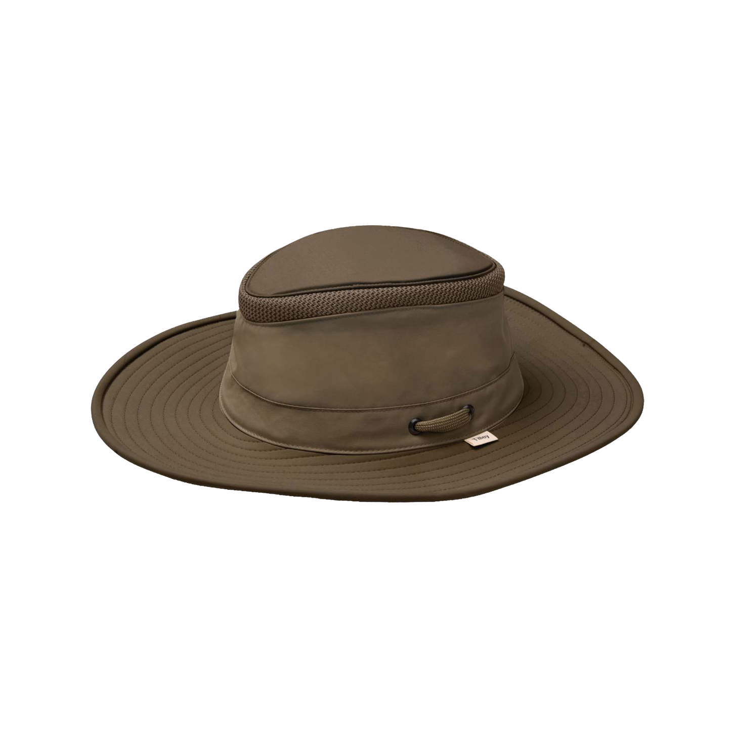 Olive broad-brim hat featuring Airflo mesh ventilation, moisture-wicking fabric, and durable water repellent finish, crafted for comfort in Health & Wellness, Camping, and Garden Accessories collections.