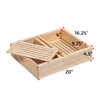 Handcrafted Amish-made wooden top feeder with two compartments and removable slatted cover, designed for 10-frame hives, featured in Farm, Garden & Tool, Beekeeping Supplies, USA Made, and Best Sellers collections.