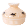 Handcrafted glass lamp shade with elegant black rose detailing on champagne-colored glass, perfect for Lamps & Lighting, Parts and Accessories, Lamp Shades, and Best Sellers collections.