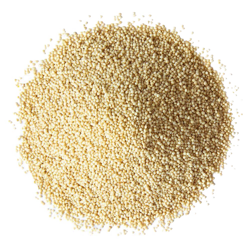 Close-up of a pile of small, round, light-colored whole amaranth grains, featured in Farm, Garden & Tool, Kitchen & Food, Food, Pantry, and Bread Making Supplies collections.