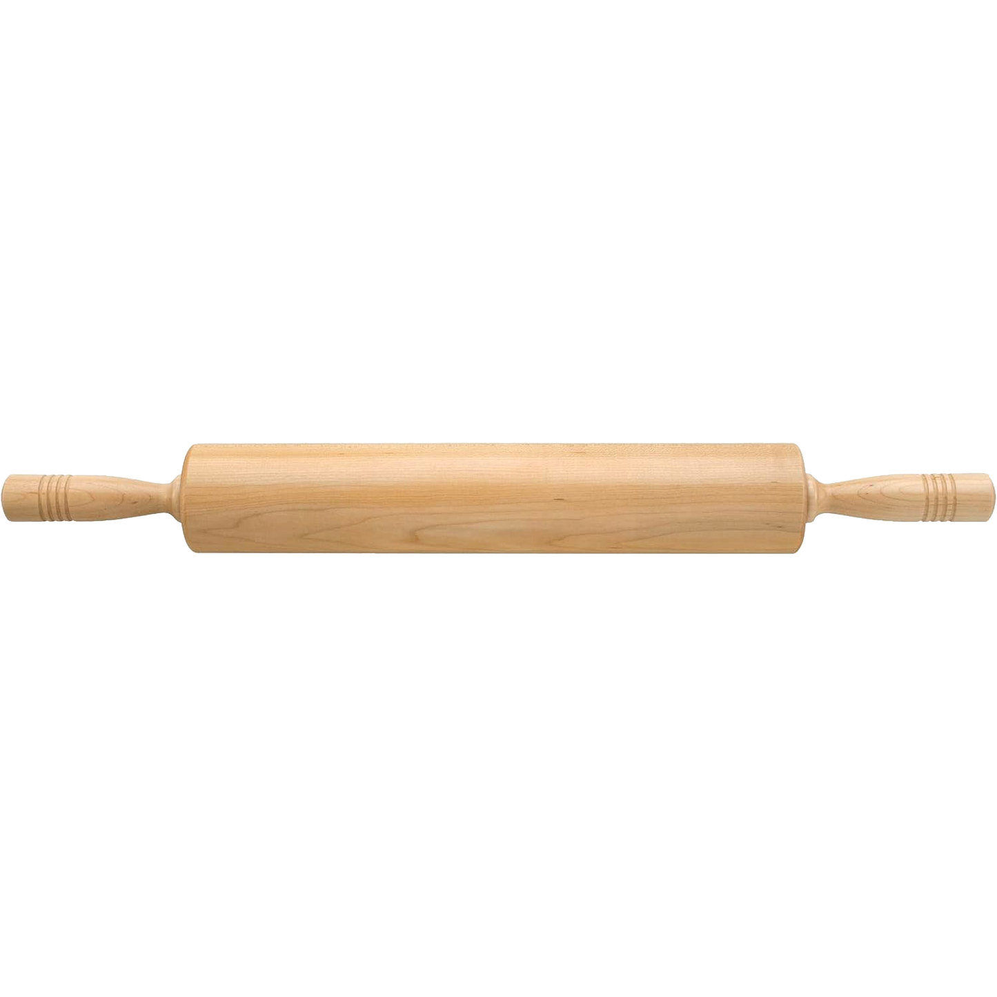 Classic 15-inch traditional maple rolling pin with extra-long comfortable handles, made in USA, ideal for Kitchen & Food, Cookware, Baking Supplies, and Best Sellers collections.