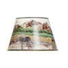 Lamp shade featuring a scenic Rocky Mountain landscape with wildlife at a water edge, designed for Lamps & Lighting, Oil Lamps, Table Lamps, Best Sellers, and Promo Eligible collections.