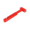 Bright orange emergency escape hammer with glow-in-the-dark tab and sharp metal tips for breaking car windows and cutting seat belts, featured in Farm, Garden & Tool and Emergency Supplies collections.