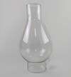 Clear handcrafted glass oil lamp chimney with a 2 7/8-inch base diameter and bulged center, suitable for lamps and lighting parts, chimneys and globes, and best sellers collections.