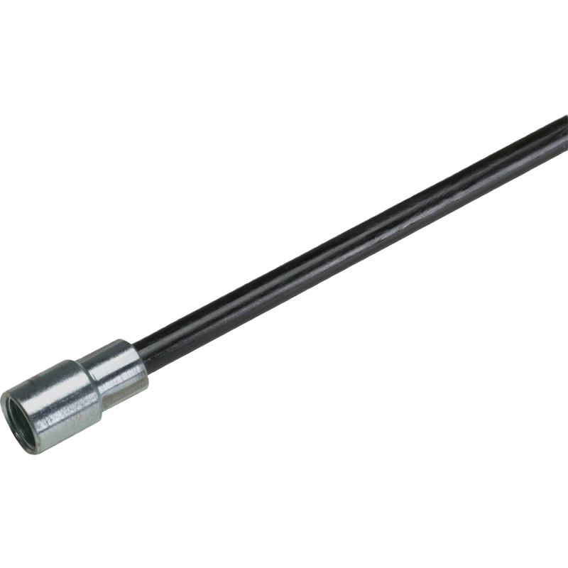 Fiberglass chimney brush rod with metal threaded end for connecting to cleaning brushes, designed for stoves and hearth maintenance, featured in Best Sellers and Hearth Accessories collections.