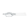 Chrome steel jar and bottle vise with white handles designed to easily open sealed lids, ideal for Kitchen & Food, Kitchen Gadgets, Kitchen Accessories, and Best Sellers collections.