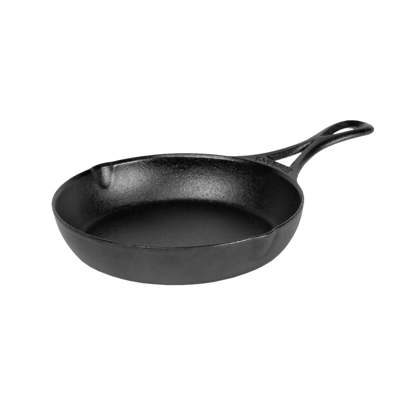 Lightweight handcrafted cast iron skillet with smooth surface and a sturdy handle, designed for versatile use in Kitchen & Food, Cookware, Cast Iron, USA Made, and Best Sellers collections.