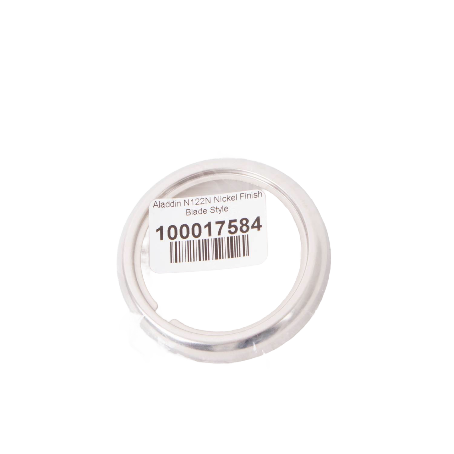 Nickel-plated burner collar with new blade style and thread ring, designed for most Aladdin glass lamp fonts, included in Lamps & Lighting, Parts and Accessories, Best Sellers, and Promo Eligible collections.