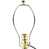 Brass-plated lamp harp with adjustable cork adapter sized between 1/2" and 1-1/4" outer diameter, featuring a six-foot cord and UL-listed components for electric light conversions in Lamps & Lighting.