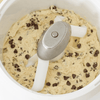 Metal whip driver with nylon insert mixing chocolate chip cookie dough in a white bowl, ideal for Kitchen & Food, Kitchen Gadgets, Cooking and Baking Helpers, and Bread Making Supplies collections.