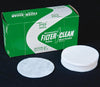 Stack of handcrafted white filter disks for milk strainers placed beside green and white packaging box, featured in Farm, Garden & Tool and Animal Care collections.