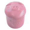Pink silicone grease holder shaped like a pig with embossed "Bacon Bin" lettering, designed for safely straining and storing bacon grease, part of Kitchen Gadgets and Best Sellers collections.