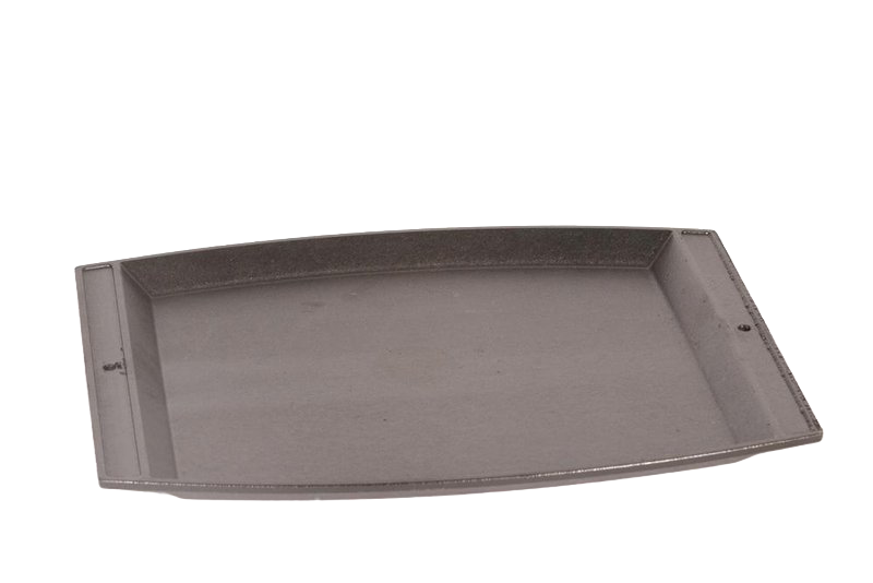 Rectangular cast iron baking and serving platter with a flat cooking surface and slightly raised edges, handcrafted in the USA, featured in Kitchen & Food, Cookware, Cast Iron, USA Made, Best Sellers, and Promo Eligible collections.