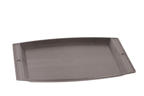 Rectangular cast iron baking and serving platter with a flat cooking surface and slightly raised edges, handcrafted in the USA, featured in Kitchen & Food, Cookware, Cast Iron, USA Made, Best Sellers, and Promo Eligible collections.