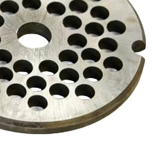 Handcrafted optional chopper plate featuring multiple sized holes, made in USA, designed for meat grinding, suitable for Kitchen & Food, Specialty Equipment, Butchering Supplies, USA Made, Best Sellers, Promo Eligible collections.