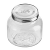 Unique handcrafted large glass storage jar featuring a stainless steel lid, ideal for organizing kitchen and pantry spaces, perfect for Home & Decor, Kitchen & Food, and Household Helpers collections.