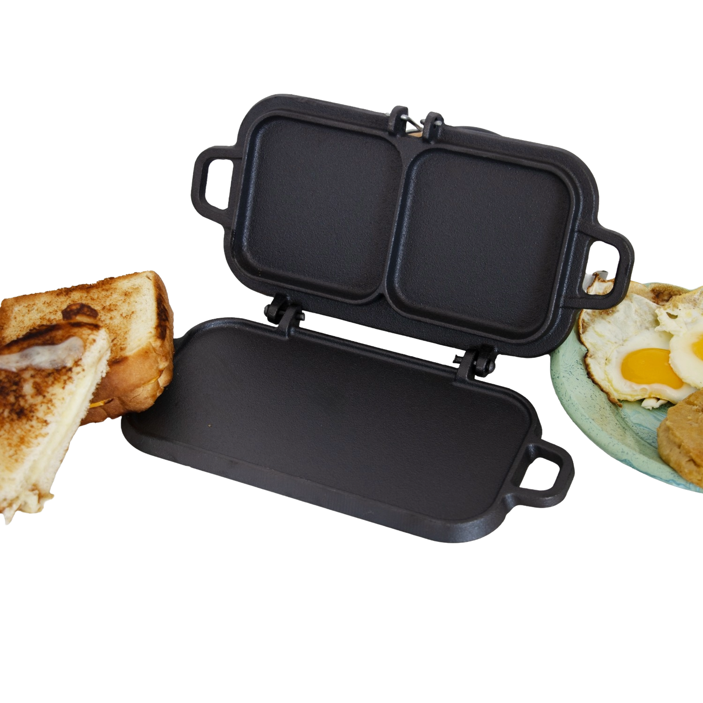 Lehman's Kitchen Compact Cast Iron Flip Griddle & Sandwich Press