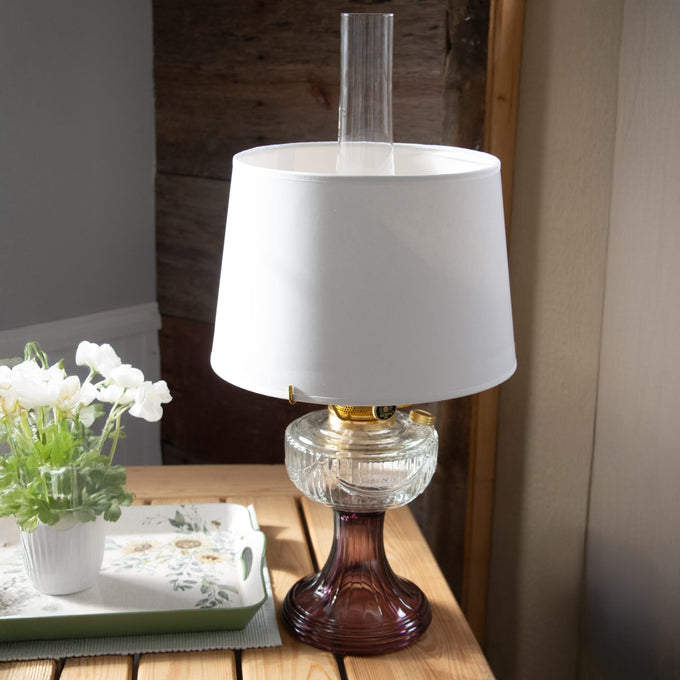 Classic white parchment shade designed to soften light on Aladdin oil lamps, featuring a 12-inch shatterproof construction, perfect for Lamps & Lighting, Parts and Accessories, Lamp Shades, and Best Sellers collections.