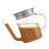 Clear glass fat separator with wide spout and marked measurements up to 32 ounces, designed for precise gravy preparation in Kitchen & Food, Food Prep, Measuring, and Best Sellers collections.